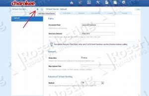 cherokee - add virtual host