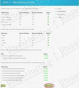 opencart installation - step2