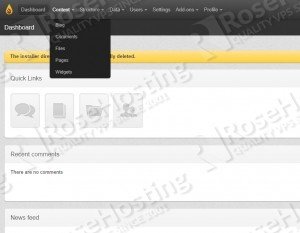 pyrocms back-end