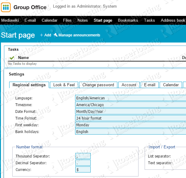 group-office back-end