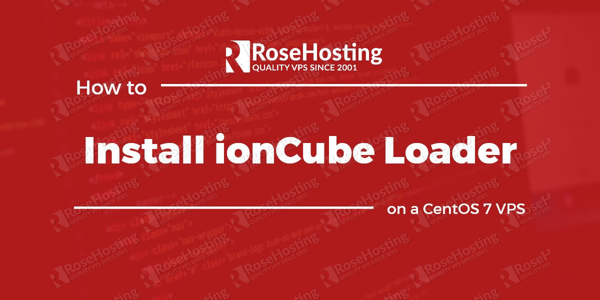 Install ionCube Loader on a CentOS 7