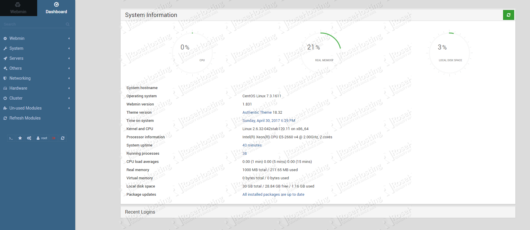 centos webmin