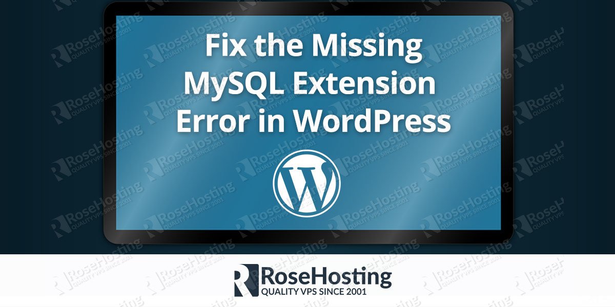 Your PHP installation appears to be missing the MySQL extension