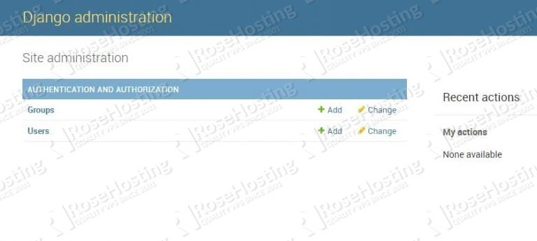 How To Enable and Connect the Django Admin Interface | RoseHosting