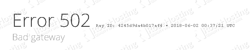 502 bad gateway error in cloudflare