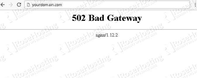 502 bad gateway