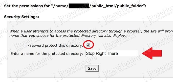 password protect directories with cpanel