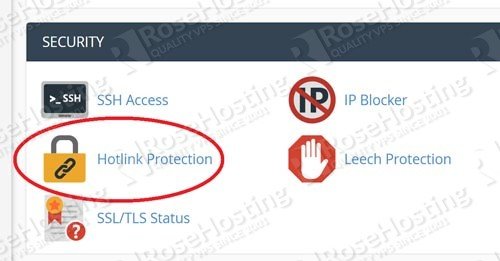 Enable Hotlinking in cPanel
