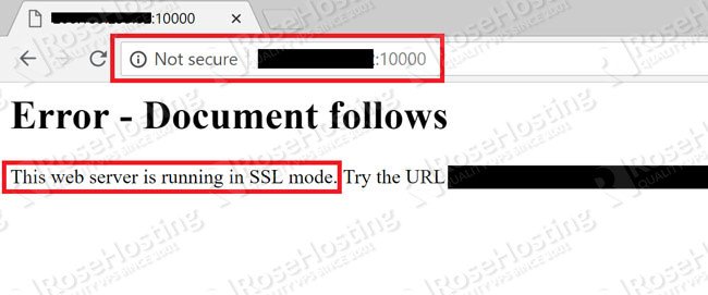 Web Server Running in SSL Mode