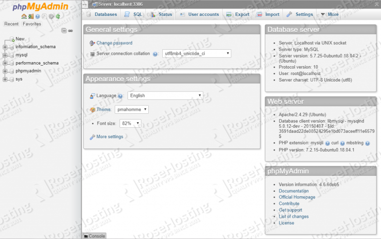 How to Install phpMyAdmin on Ubuntu 18.04 | RoseHosting