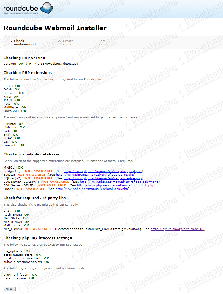 roundcube installer