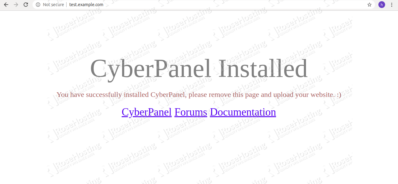 Installed and Configured CyberPanel successfully
