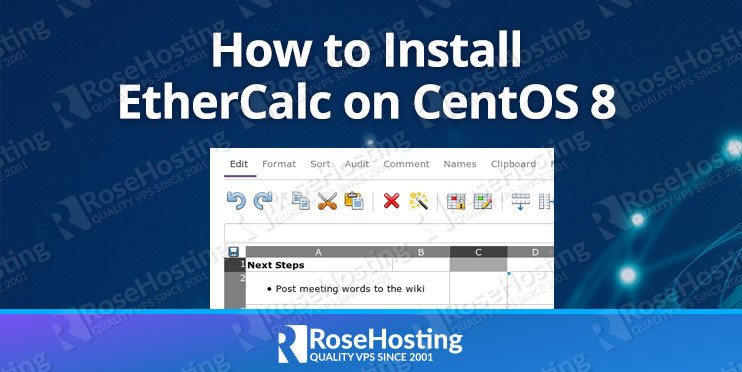 how to install ethercalc on centos 8