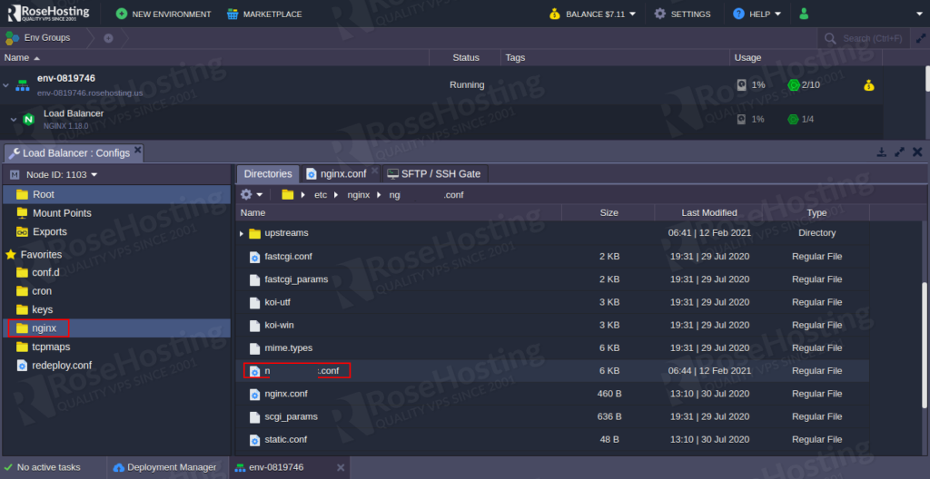 enable modsecurity web application firewall inside nginx server on the rosehosting cloud platform tutorial