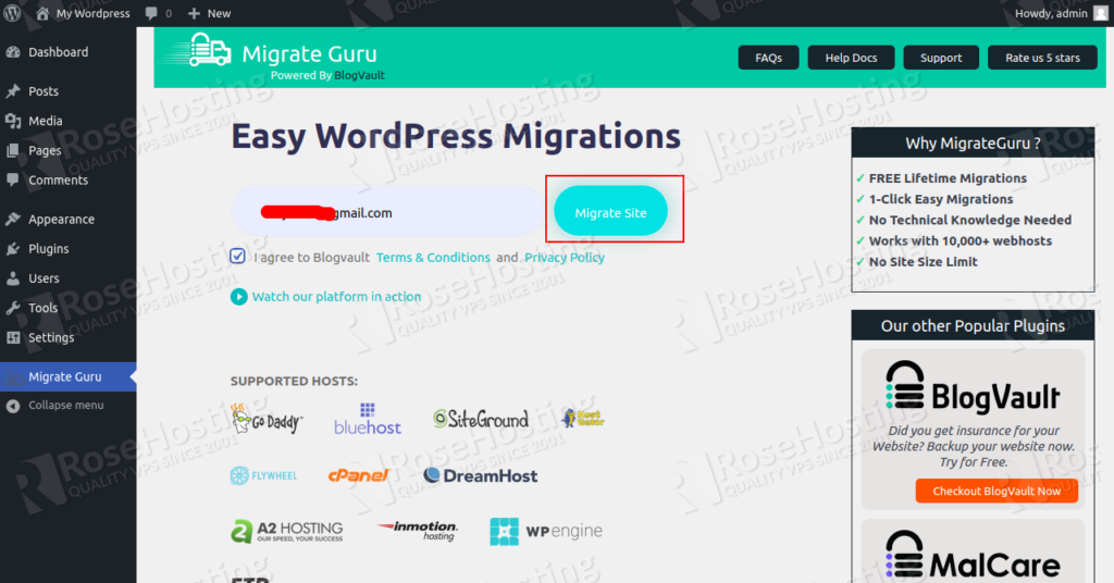 easy wordpress website migration to cloud hosting