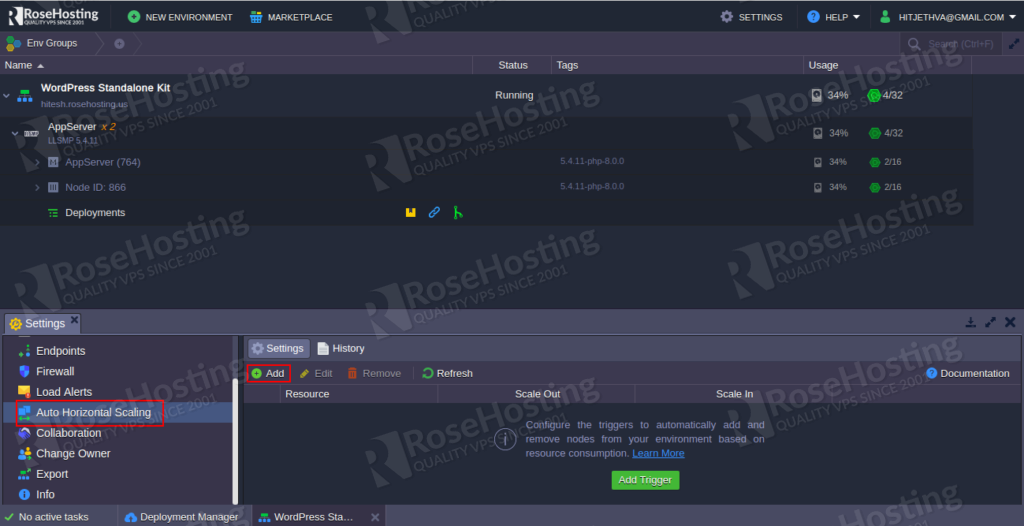 installing stateful and stateless horizontal scaling for cloud environments