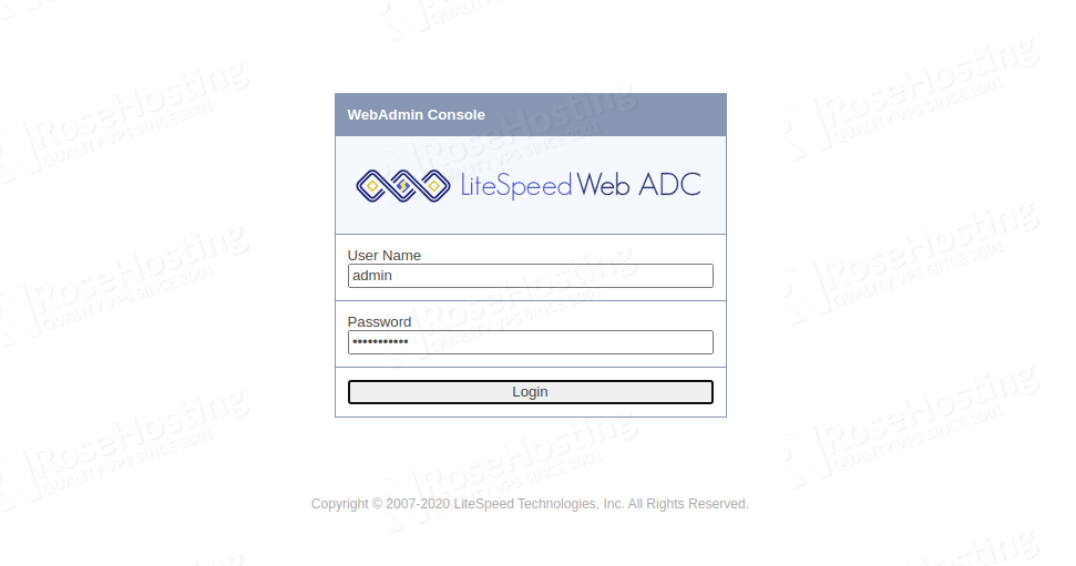 configure litespeed web adc