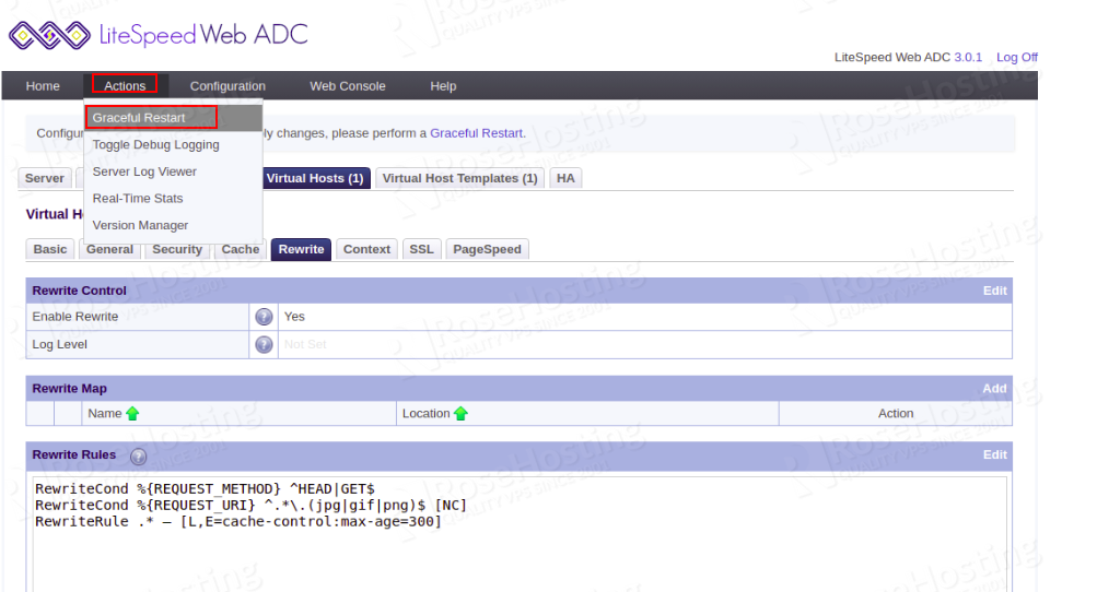 dynamic and static cache in litespeed web adc