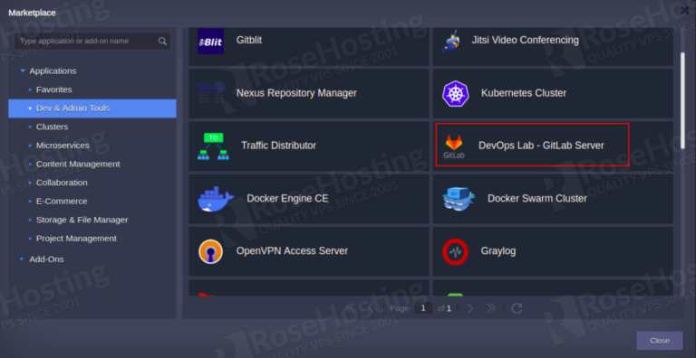 How to Install DevOps Lab - Gitlab Server on RH Cloud | RoseHosting