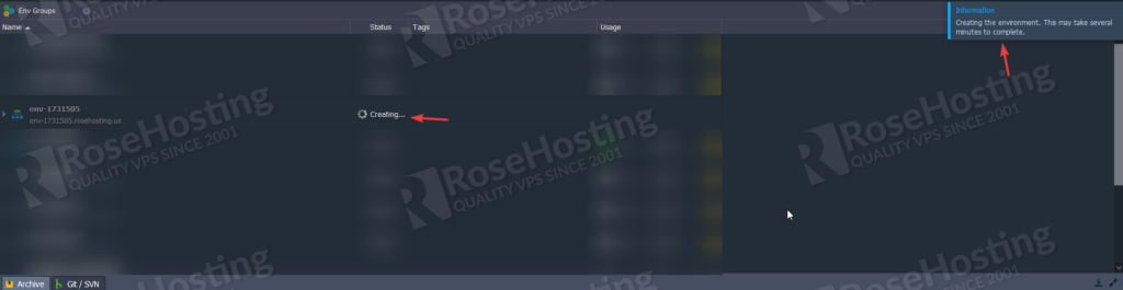 set up nginx and php on rosehosting cloud paas