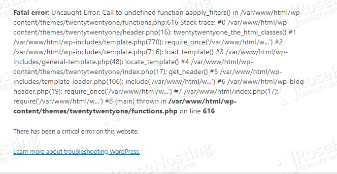 fixing daily errors in wordpress