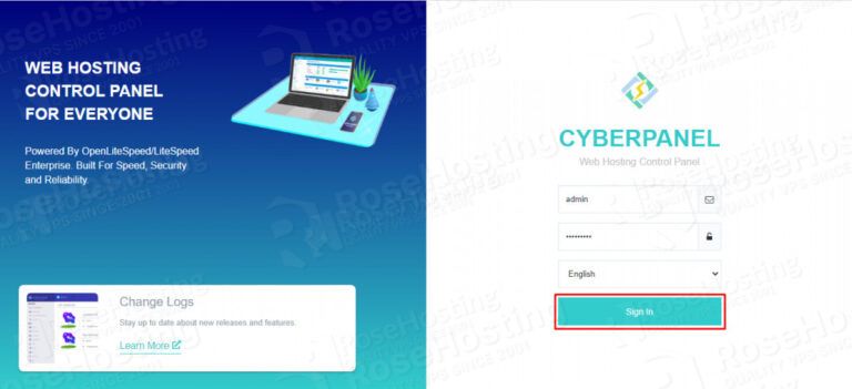 How to Install CyberPanel with OpenLiteSpeed on Ubuntu 20.04 | RoseHosting