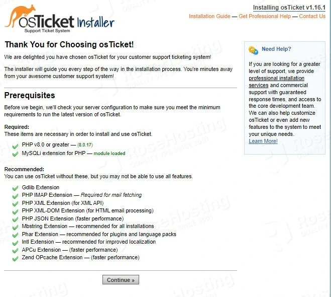 install osticket on almalinux