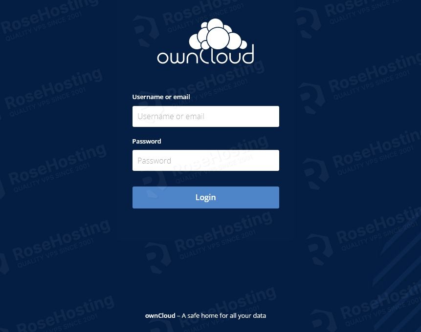 ownCloud Login Page