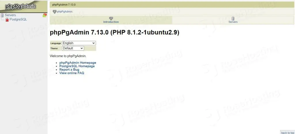 phppgadmin on ubuntu 22.04