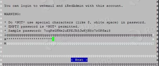iredmail enter password
