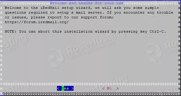 iredmail start installation