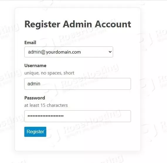 discourse register admin account