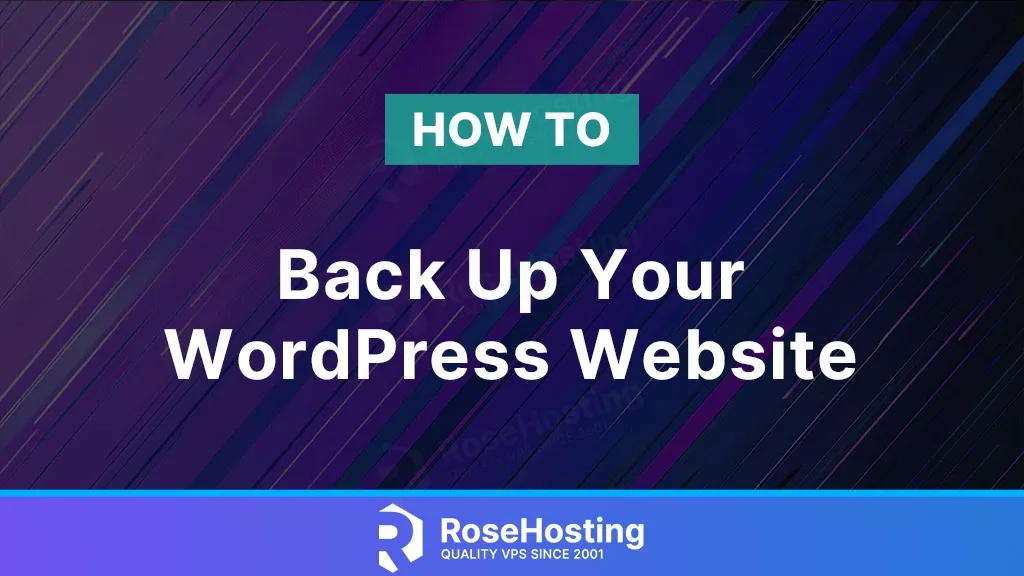 how to backup your wordpress site