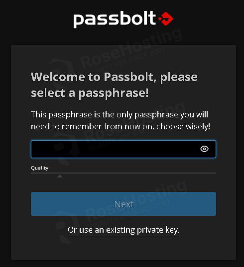 Install Passbolt on Ubuntu 22.04 and choose a passphrase