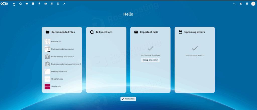NextCloud installation complete