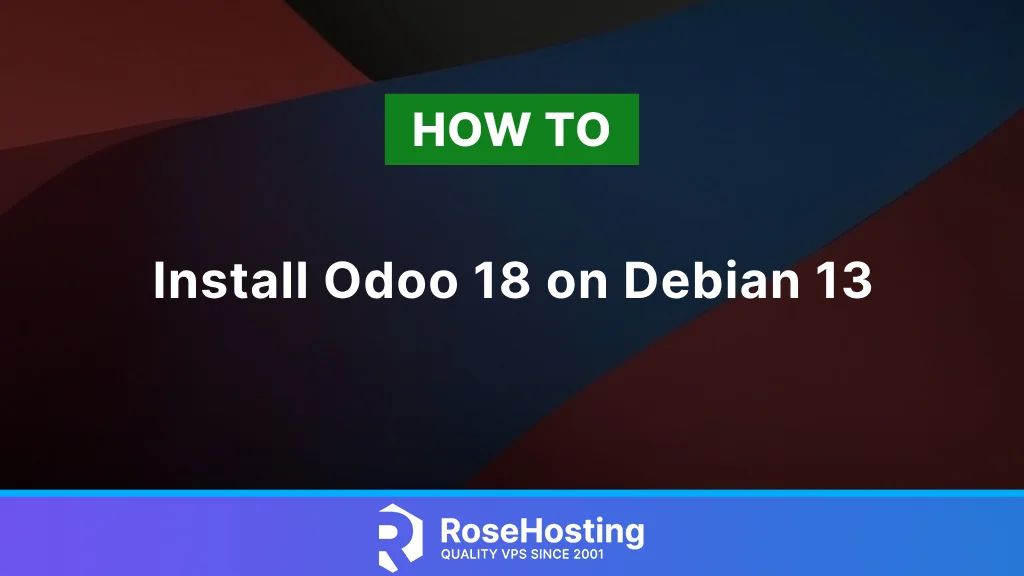 How to Install Odoo 18 on Debian 13
