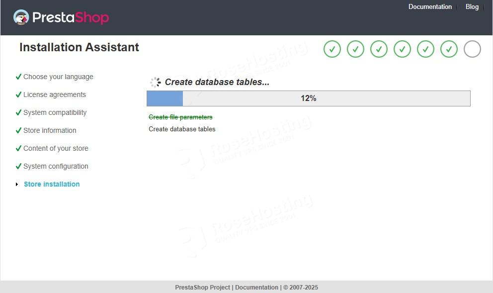 Create a database and install PrestaShop on AlmaLinux 10