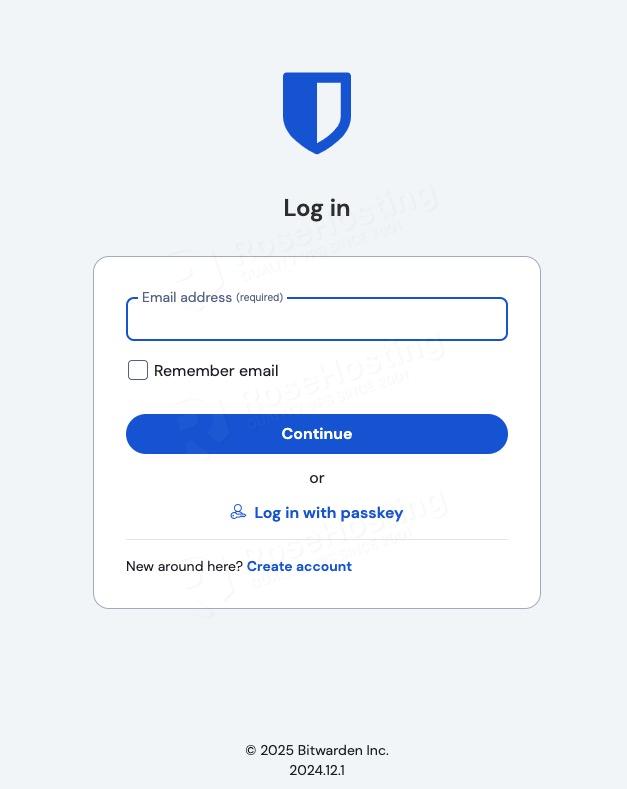 Bitwarden log in