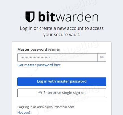 bitwarden master password