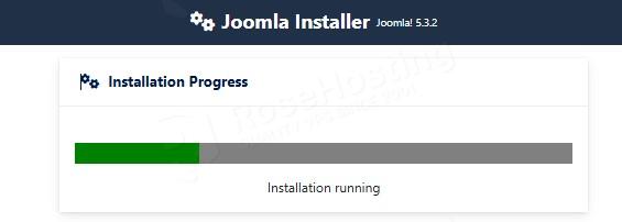 Joomla Installation Progress