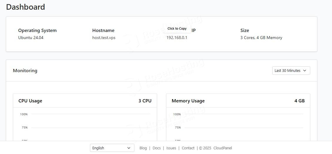 Ubuntu Server Panel How to install Cloudpanel on Ubuntu 24.04 | RoseHosting
