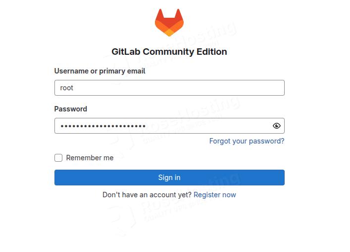 GitLab community edition root account