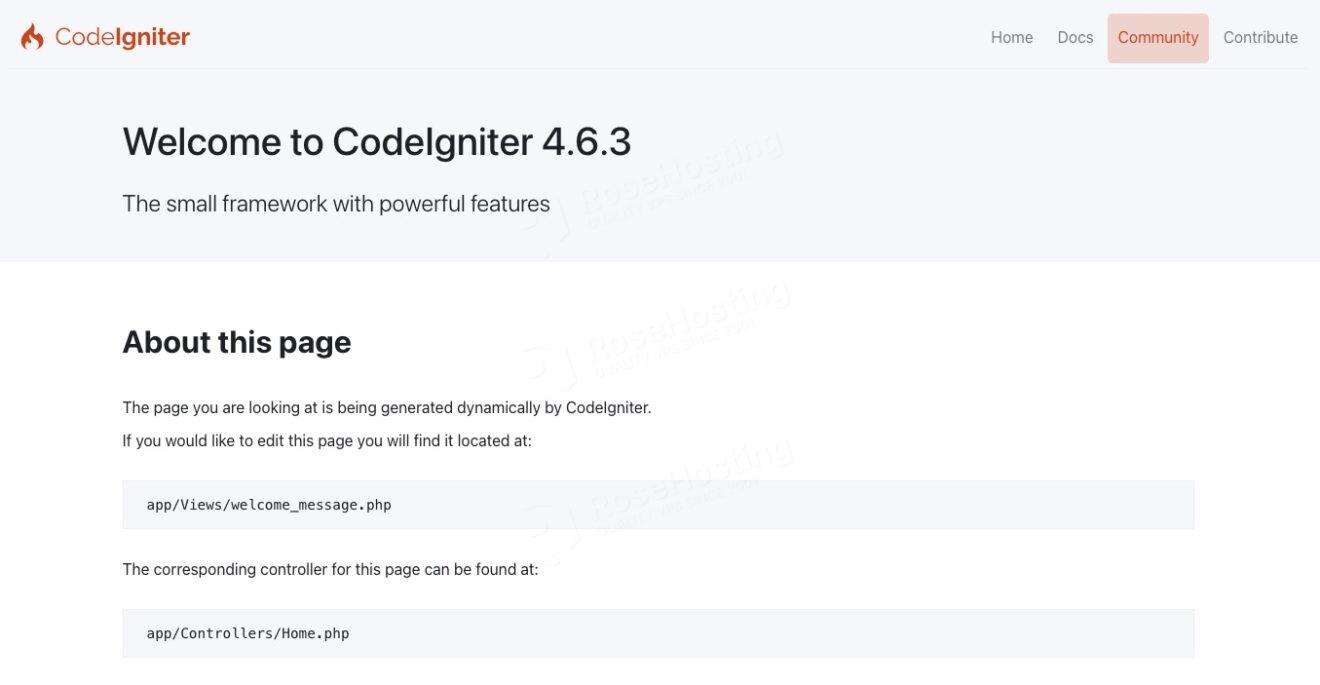 How to Install CodeIgniter on AlmaLinux 10 | RoseHosting