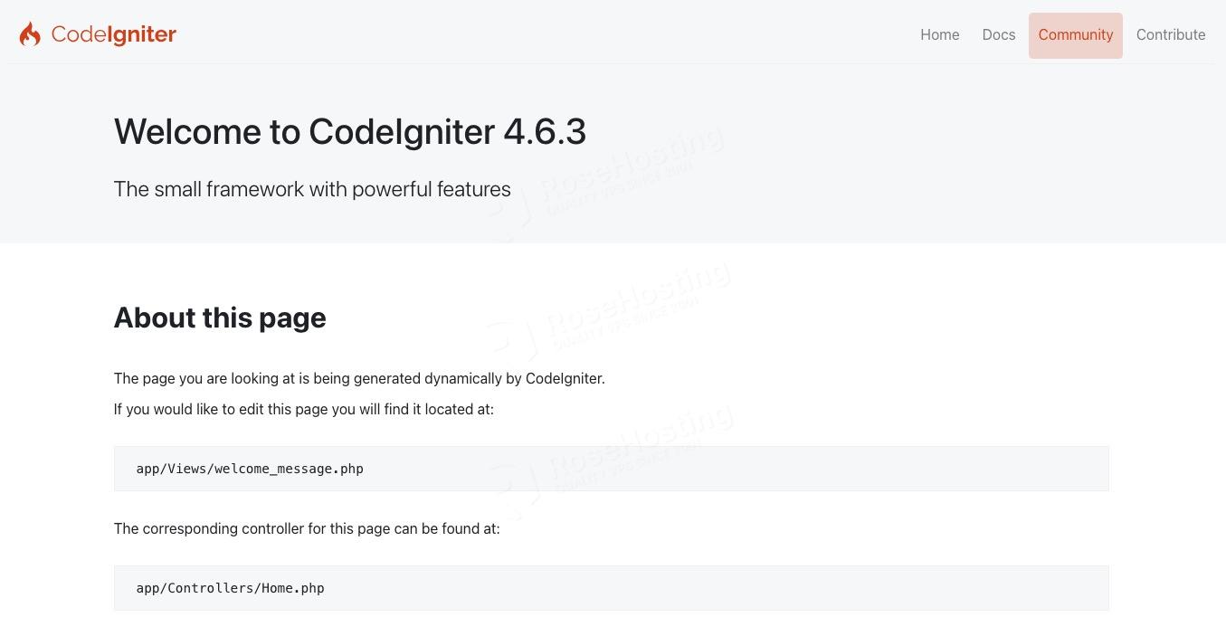 How to Install CodeIgniter on Debian 13 | RoseHosting