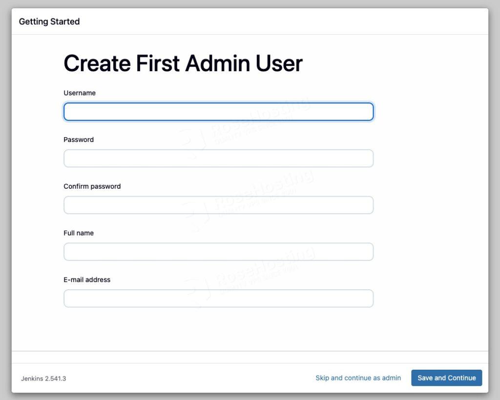 Create First Admin User in Jenkins