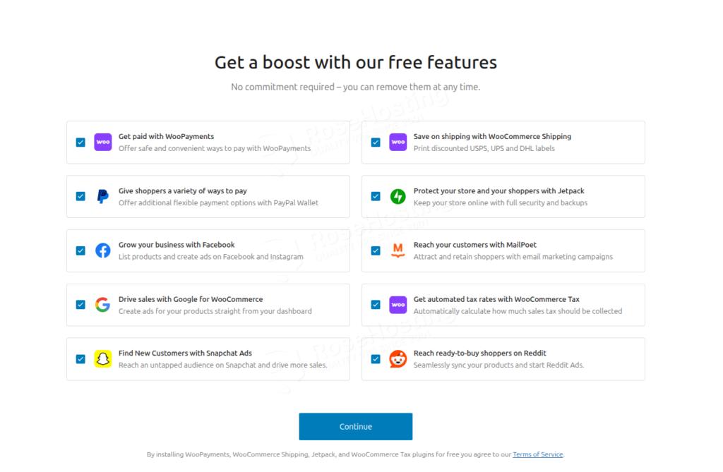 Install WooCommerce features