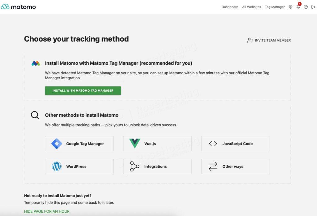 Choose your tracking method