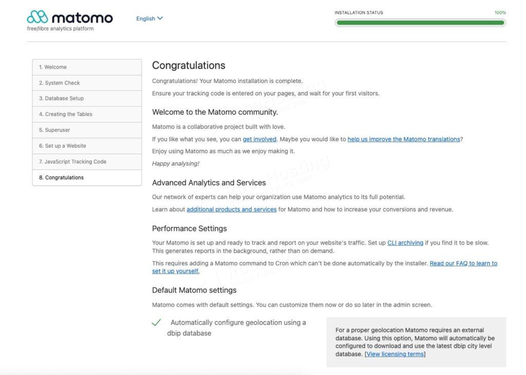 Congratulations on managed to Install Matomo on Ubuntu 26.04