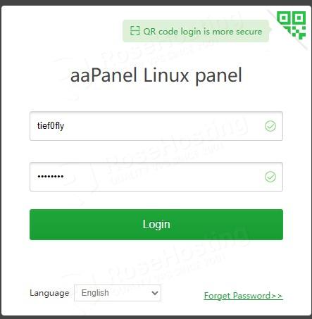 aaPanel Control Panel on Ubuntu 26.04