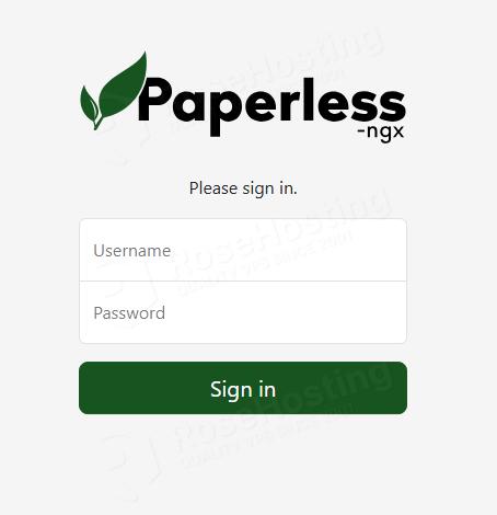 Paperless-ngx login